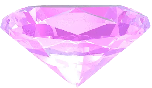 a pink diamond, spinning on its point