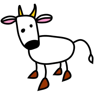 a cartoon cow