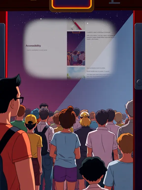 A bunch of people in a viewing area, looking at a copy of this presentation